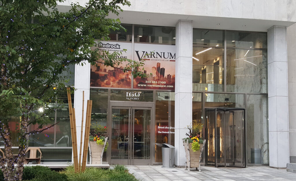 Varnum Detroit Office Welcome Sign