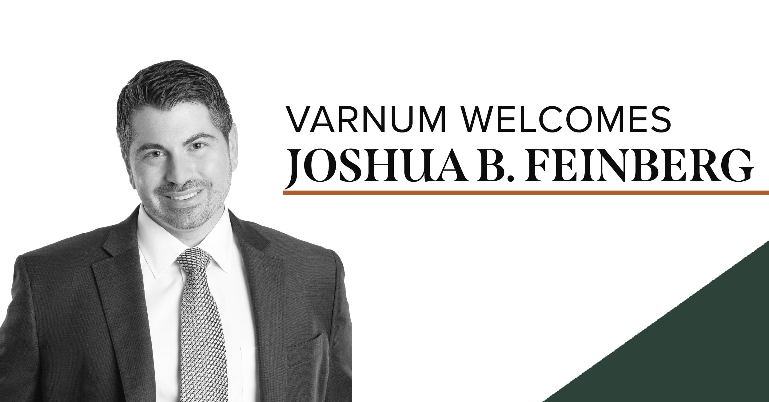 Varnum Litigation and Trial Attorney Joshua Feinberg to Varnum