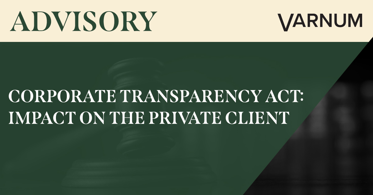 Cooperate Transparency Act: Impact on the Private Client
