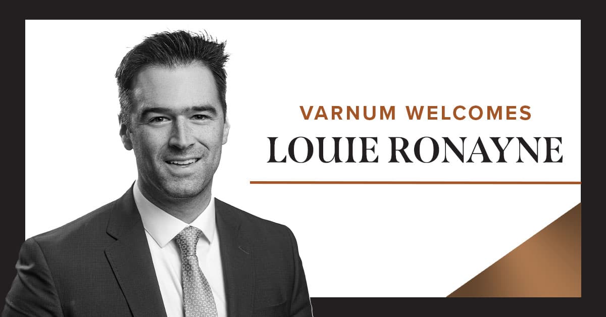 Varnum Welcomes Louie Ronayne