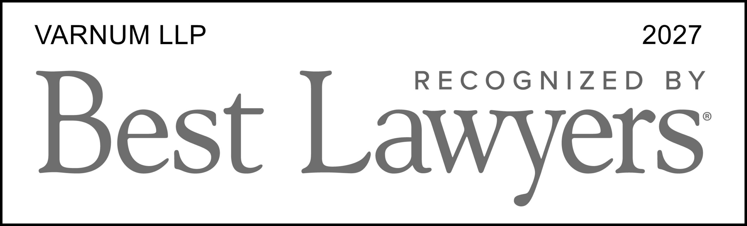 Best Lawyers Firm Logo Varnum Bw